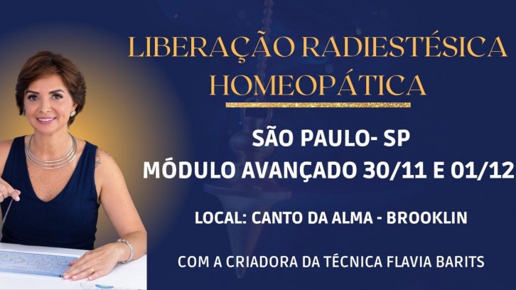 Liberação Radiestésica Homeopática Avançada - São Paulo - SP 2024